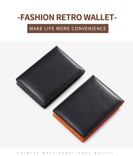 Mens Fashionable Anti-RFID theft Leather Wallet