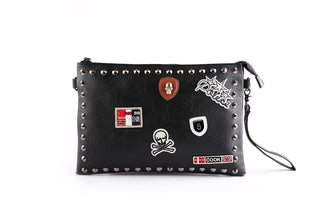 Shoulder Strap Rivet Luxury Clutch Bag