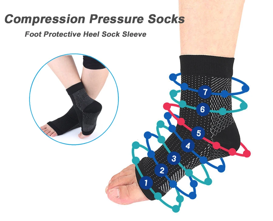 Footcare Varicose Sock Compression Pressure Ankle Socks