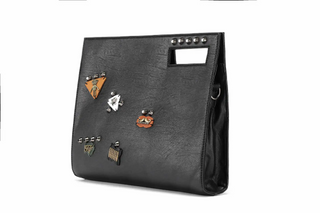 Rivet Badge Luxury Leather Bag