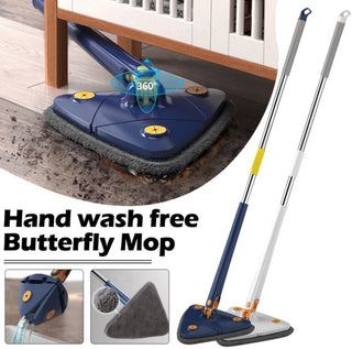 Self-Wrenching 360 Rotatable Adjustable Triangle Mop