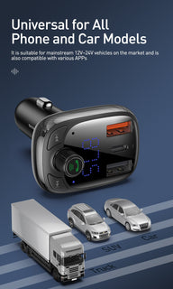 Hands free FM Transmitter Bluetooth 5.0 o